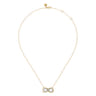 Infinity - 14K White and Yellow Gold Diamond Infinity Pendent Necklace - 0.16 ct