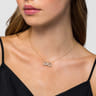 Infinity - 14K White and Yellow Gold Diamond Infinity Pendent Necklace - 0.16 ct