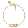 Infinity - 14K Yellow Gold Diamond Cut Infinity Chain Bracelet