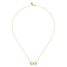 Infinity - 14K Yellow Gold Diamond Cut Infinity Necklace