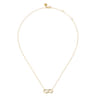 Infinity - 14K Yellow Gold Diamond Infinity Floral Necklace - 0.05 ct