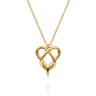 Infinity - 14K Yellow Gold Heart Infinity Pendant Necklace