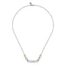 Infinity - 14K Yellow Gold and 925 Sterling Silver Bujukan Infinity Bar Necklace