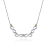 Infinity - 14K Yellow Gold and 925 Sterling Silver Bujukan Infinity Bar Necklace