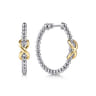 Infinity - 14K Yellow Gold and 925 Sterling Silver Bujukan Infinity Classic Hoop Earrings