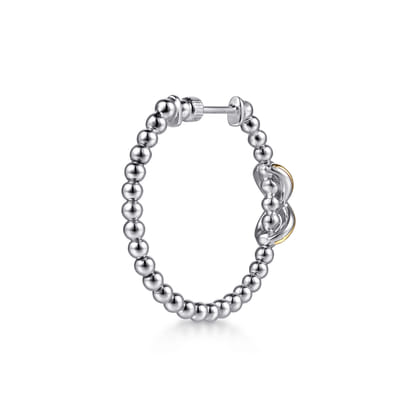 Infinity - 14K Yellow Gold and 925 Sterling Silver Bujukan Infinity Classic Hoop Earrings