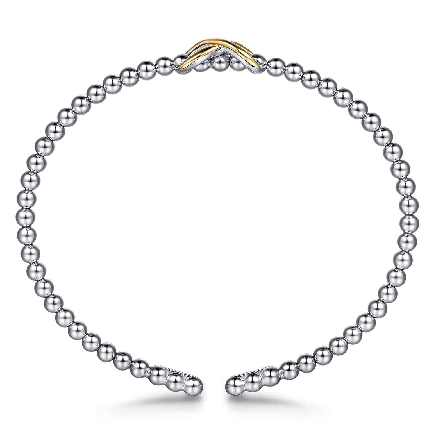 Infinity - 14K Yellow Gold and 925 Sterling Silver Bujukan Infinity Cuff