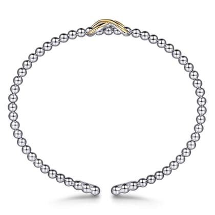 Infinity - 14K Yellow Gold and 925 Sterling Silver Bujukan Infinity Cuff
