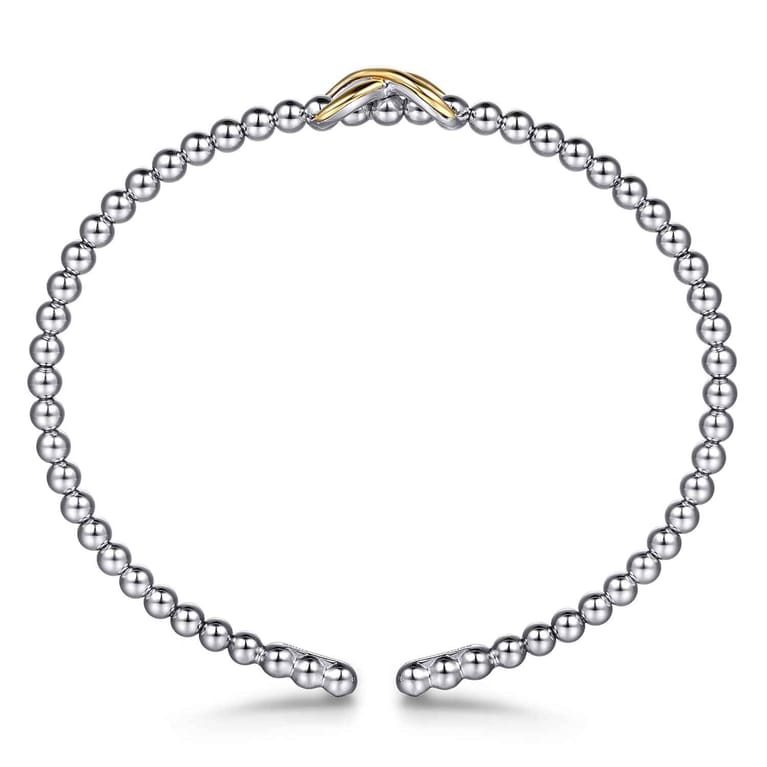 Infinity - 14K Yellow Gold and 925 Sterling Silver Bujukan Infinity Cuff - Shot 3
