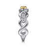 Infinity - 14K Yellow Gold and 925 Sterling Silver Bujukan Infinity Ladie's Ring