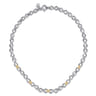 Infinity - 14K Yellow Gold and 925 Sterling Silver Bujukan Infinity Link Chain Necklace
