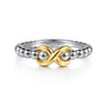 Infinity - 14K Yellow Gold and 925 Sterling Silver Bujukan Infinity Ring