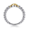 Infinity - 14K Yellow Gold and 925 Sterling Silver Bujukan Infinity Ring