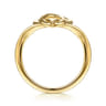 Infinity - 14K Yellow Plain Gold Heart Infinity Ring