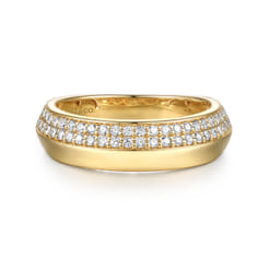 Inspire - 14K Yellow Gold Beads Setting Diamond Anniversary Band