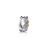 Intricate Hoop Earrings 14K Yellow Gold and 925 Sterling Silver 15mm Bujukan