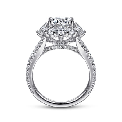 Iolana - Platinum Fancy Halo Round Diamond Engagement Ring