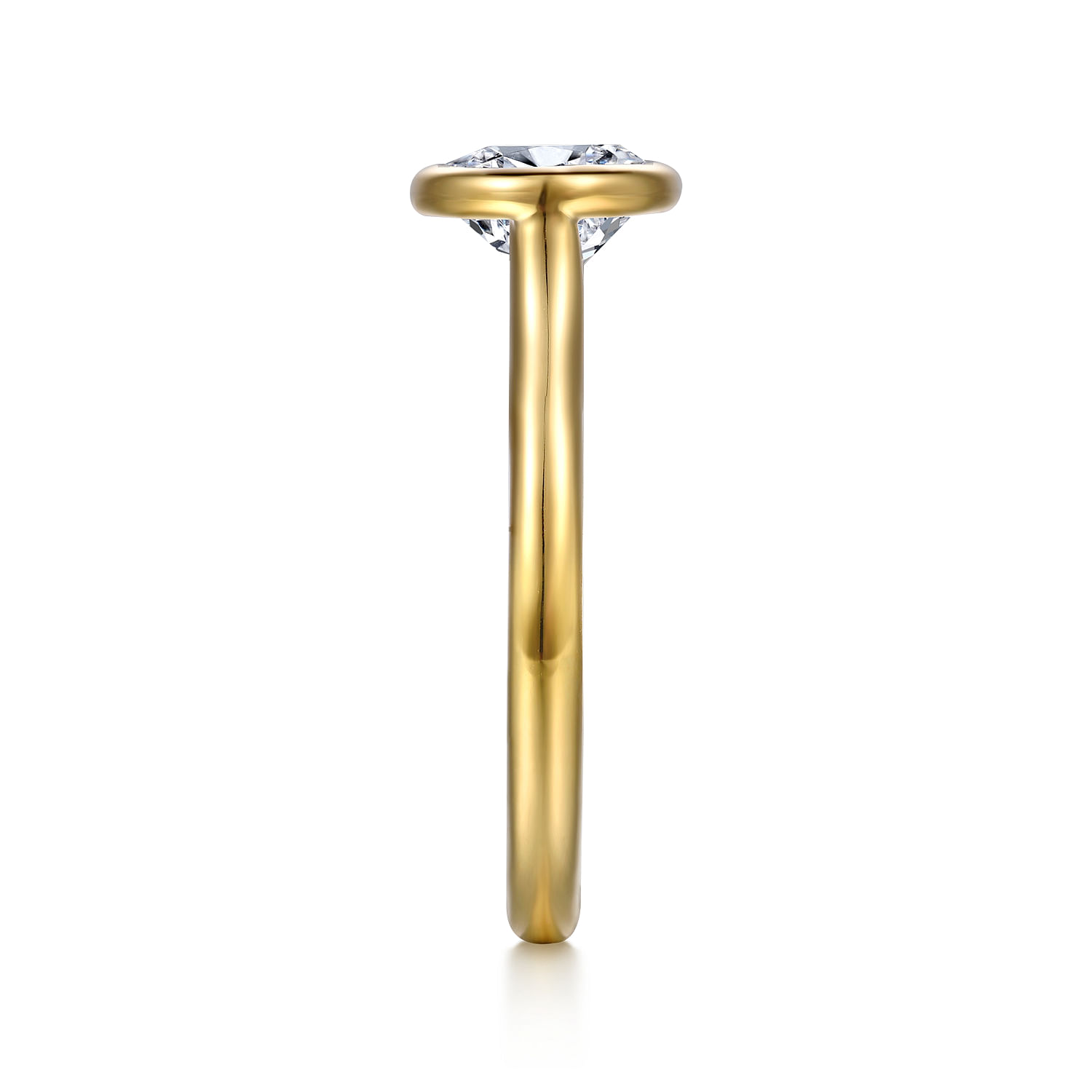 Irene - 14K Yellow Gold Oval Diamond Engagement Ring