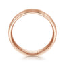 Isaac - 14K Rose Gold 6mm - Men's Wedding Band in Diamond Brush Finish