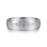 Isaac - 14K White Gold 6mm - Men's Wedding Band in Diamond Brush Finish