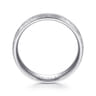 Isaac - 14K White Gold 6mm - Men's Wedding Band in Diamond Brush Finish