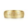 Isaac - 14K Yellow Gold 6mm - Men's Wedding Band in Diamond Brush Finish