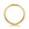 Isaac - 14K Yellow Gold 6mm - Men's Wedding Band in Diamond Brush Finish