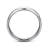 Isaiah - 14K White Gold 6mm - Beveled Edge Satin Finish Men's Wedding Band