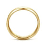 Isaiah - 14K Yellow Gold 6mm - Beveled Edge Satin Finish Men's Wedding Band