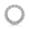 Eternity Band Wedding Ring in 14k White Gold with Oval Natural Diamond at Gabriel & Co.