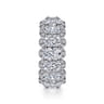Eternity Band Wedding Ring in 14k White Gold with Oval Natural Diamond at Gabriel & Co.