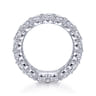 Eternity Band Wedding Ring in 14k White Gold with Oval Natural Diamond at Gabriel & Co.