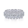Eternity Band Wedding Ring in 14k White Gold with Oval Natural Diamond at Gabriel & Co.