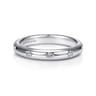 Straight Wedding Ring in 14k White Gold with Round Natural Diamond at Gabriel & Co.