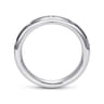 Straight Wedding Ring in 14k White Gold with Round Natural Diamond at Gabriel & Co.