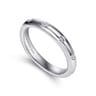 Straight Wedding Ring in 14k White Gold with Round Natural Diamond at Gabriel & Co.
