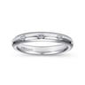 Straight Wedding Ring in 14k White Gold with Round Natural Diamond at Gabriel & Co.