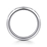 Straight Wedding Ring in 14k White Gold with Round Natural Diamond at Gabriel & Co.