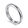 Straight Wedding Ring in 14k White Gold with Round Natural Diamond at Gabriel & Co.