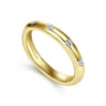 Straight Wedding Ring in 14k Yellow Gold with Round Natural Diamond at Gabriel & Co.