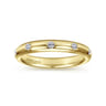 Straight Wedding Ring in 14k Yellow Gold with Round Natural Diamond at Gabriel & Co.