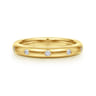 Straight Wedding Ring in 14k Yellow Gold with Round Natural Diamond at Gabriel & Co.