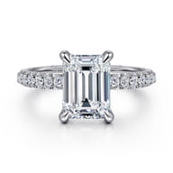 Ivonne - 14K White Gold Diamond Engagement Ring