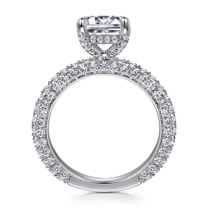 Ivonne - 14K White Gold Diamond Engagement Ring