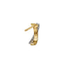 J Hoop Earrings 14K White and Yellow Gold Diamond 0.35ct - 0.35 ct