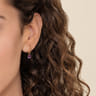 J Hoop Earrings 14K Yellow Gold Amethyst Bujukan