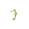 J Hoop Earrings 14K Yellow Gold White Sapphire