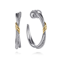 J-Hoop-Earrings-14K-Yellow-Gold-and-925-Sterling-Silver-Bujukan1