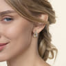 J Hoop Earrings 14K Yellow Gold and 925 Sterling Silver Bujukan