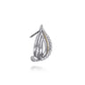 J Hoop Earrings 14K Yellow Gold and 925 Sterling Silver Bujukan
